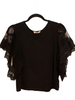 Lace Short Sleeve Blouse